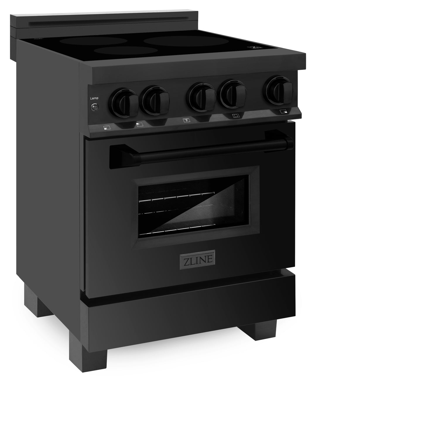 ZLINE 24" 2.8 cu. ft. Induction Range with a 3 Element Stove and Electric Oven in Black Stainless Steel (RAIND-BS-24)