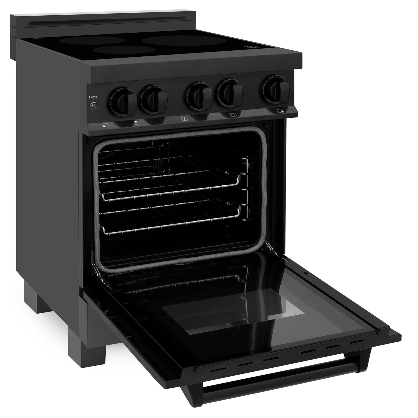 ZLINE 24" 2.8 cu. ft. Induction Range with a 3 Element Stove and Electric Oven in Black Stainless Steel (RAIND-BS-24)