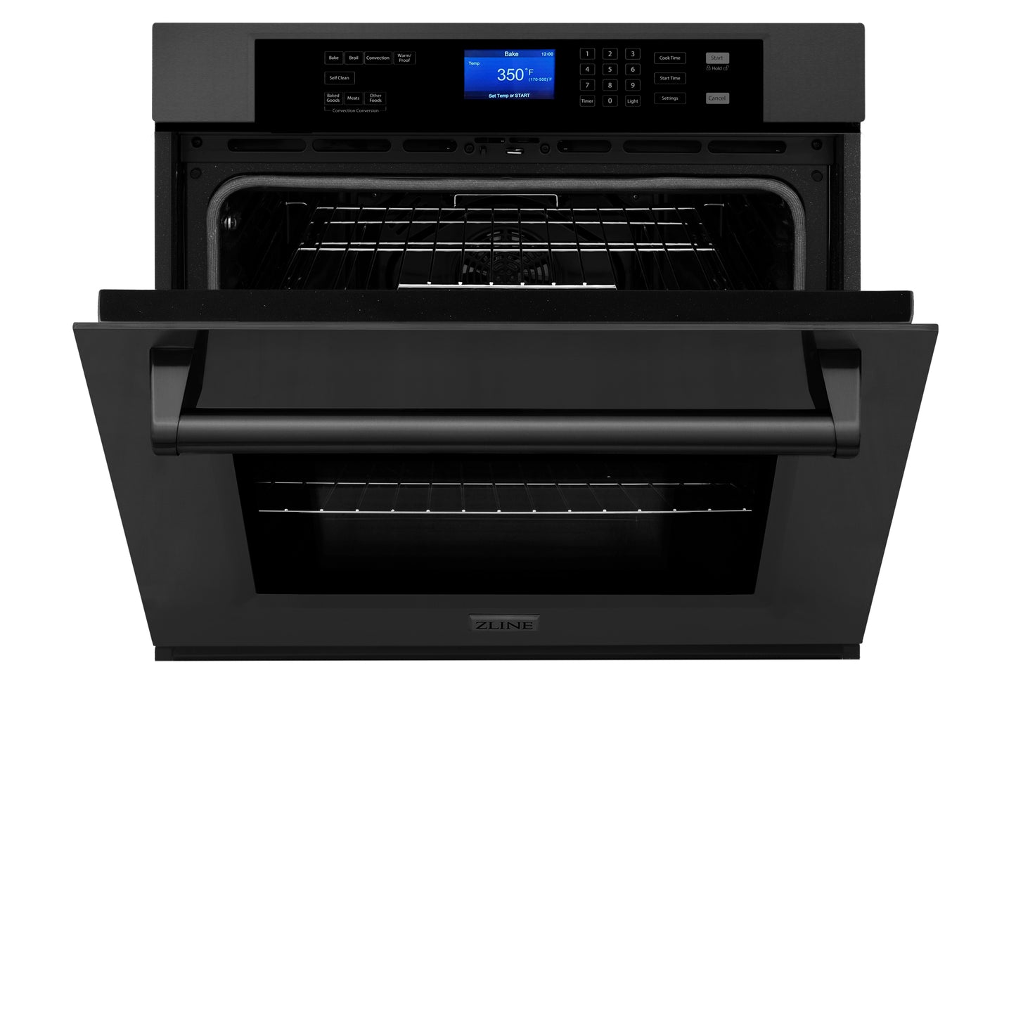 ZLINE 30" Professional Single Wall Oven with Self Clean and True Convection in Black Stainless Steel (AWS-30-BS)