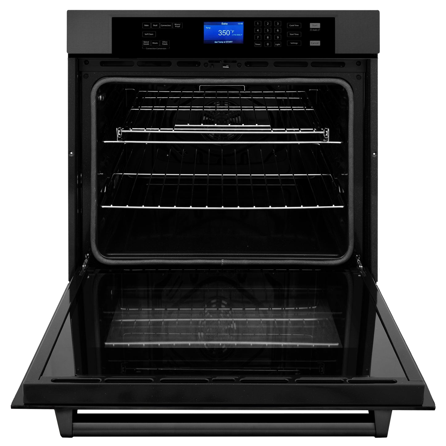 ZLINE 30" Professional Single Wall Oven with Self Clean and True Convection in Black Stainless Steel (AWS-30-BS)