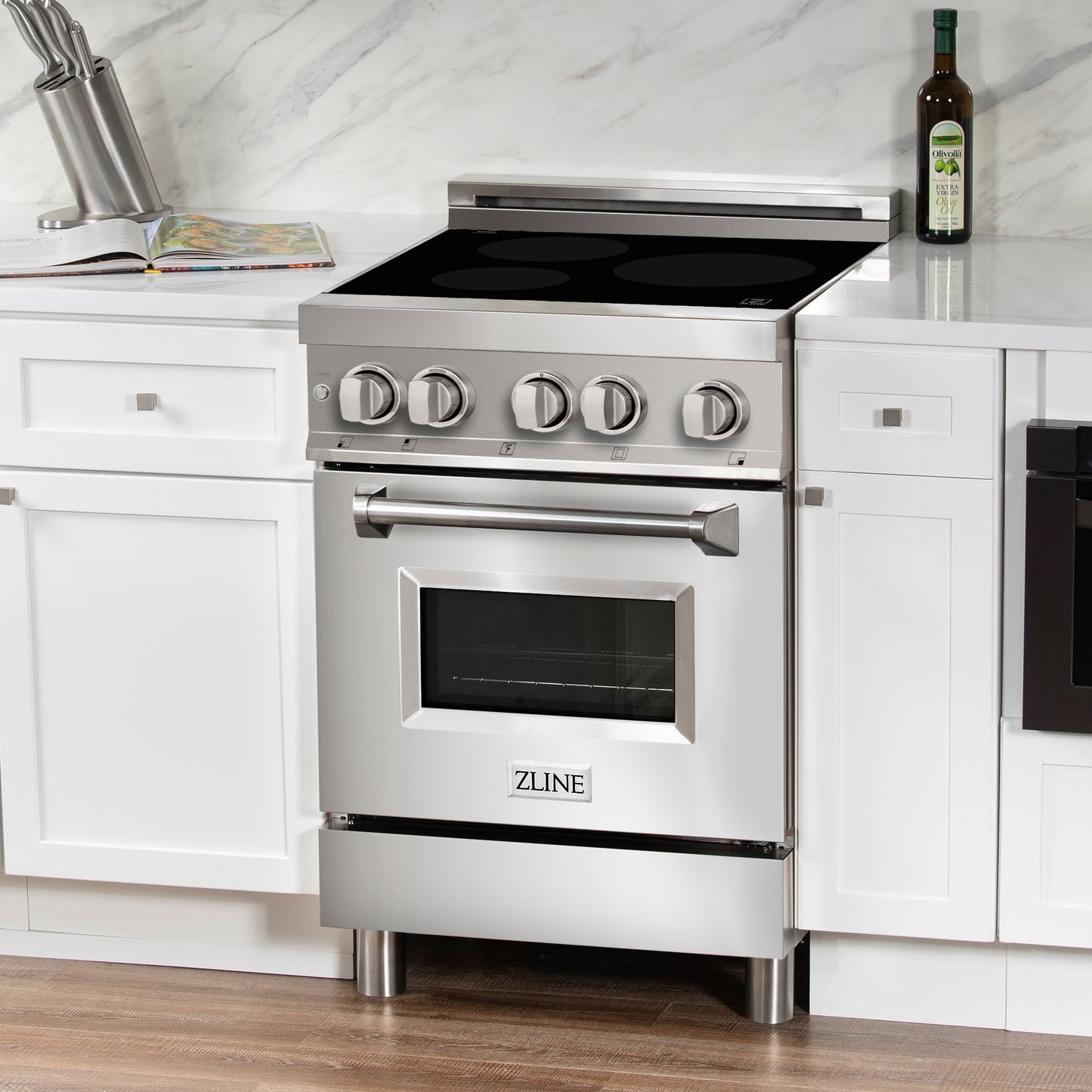 ZLINE 24" 2.8 cu. ft. Induction Range with a 3 Element Stove and Electric Oven in Stainless Steel (RAIND-24)