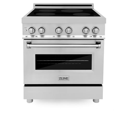 ZLINE 30" 4.0 cu. ft. Induction Range with a 4 Element Stove and Electric Oven in Stainless Steel (RAIND-30)