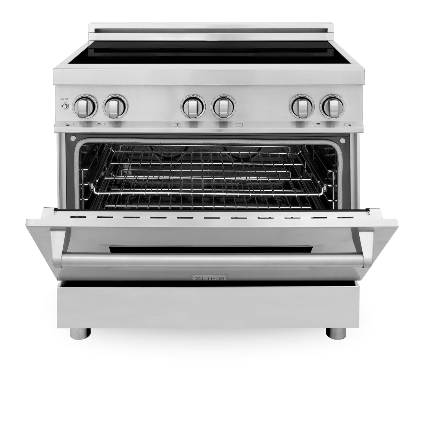 ZLINE 36" 4.6 cu. ft. Induction Range with a 4 Element Stove and Electric Oven in Stainless Steel (RAIND-36)