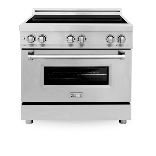 ZLINE 36" 4.6 cu. ft. Induction Range with a 4 Element Stove and Electric Oven in Stainless Steel (RAIND-36)